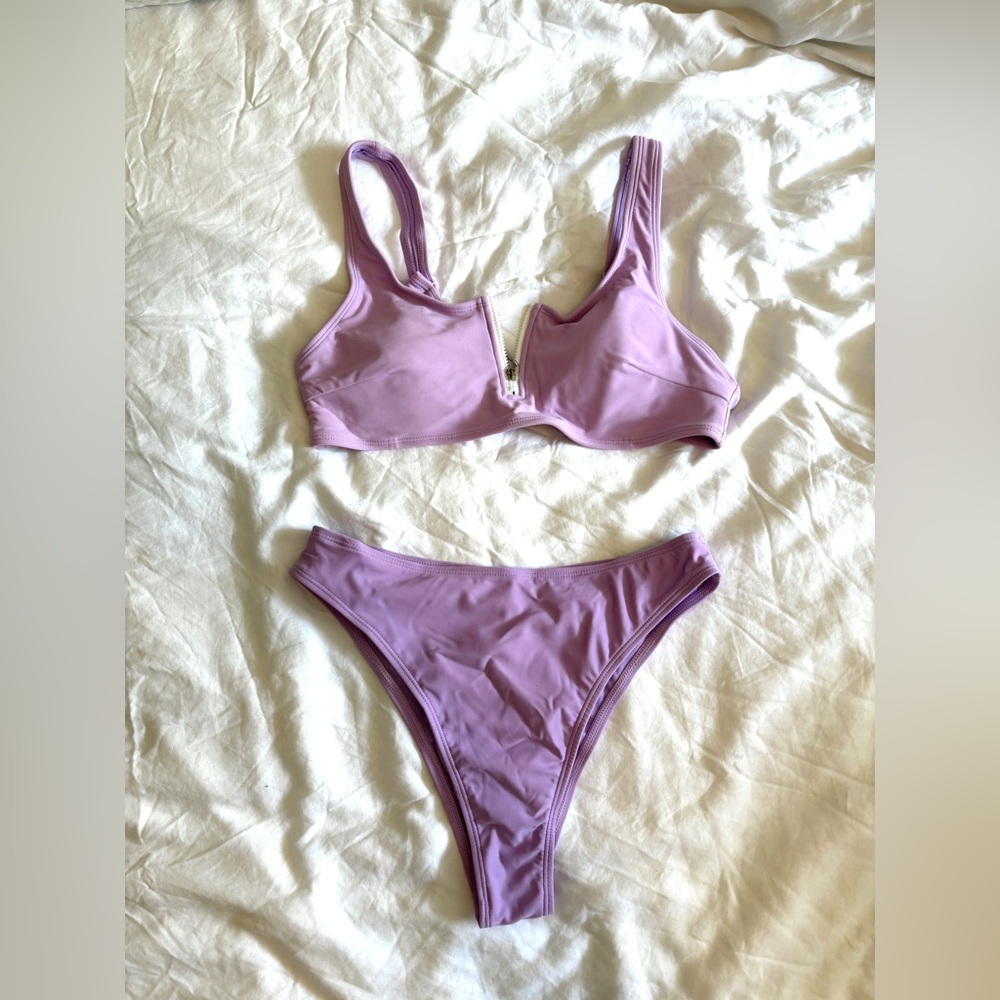 Purple High Waisted SunnyCo Bikini